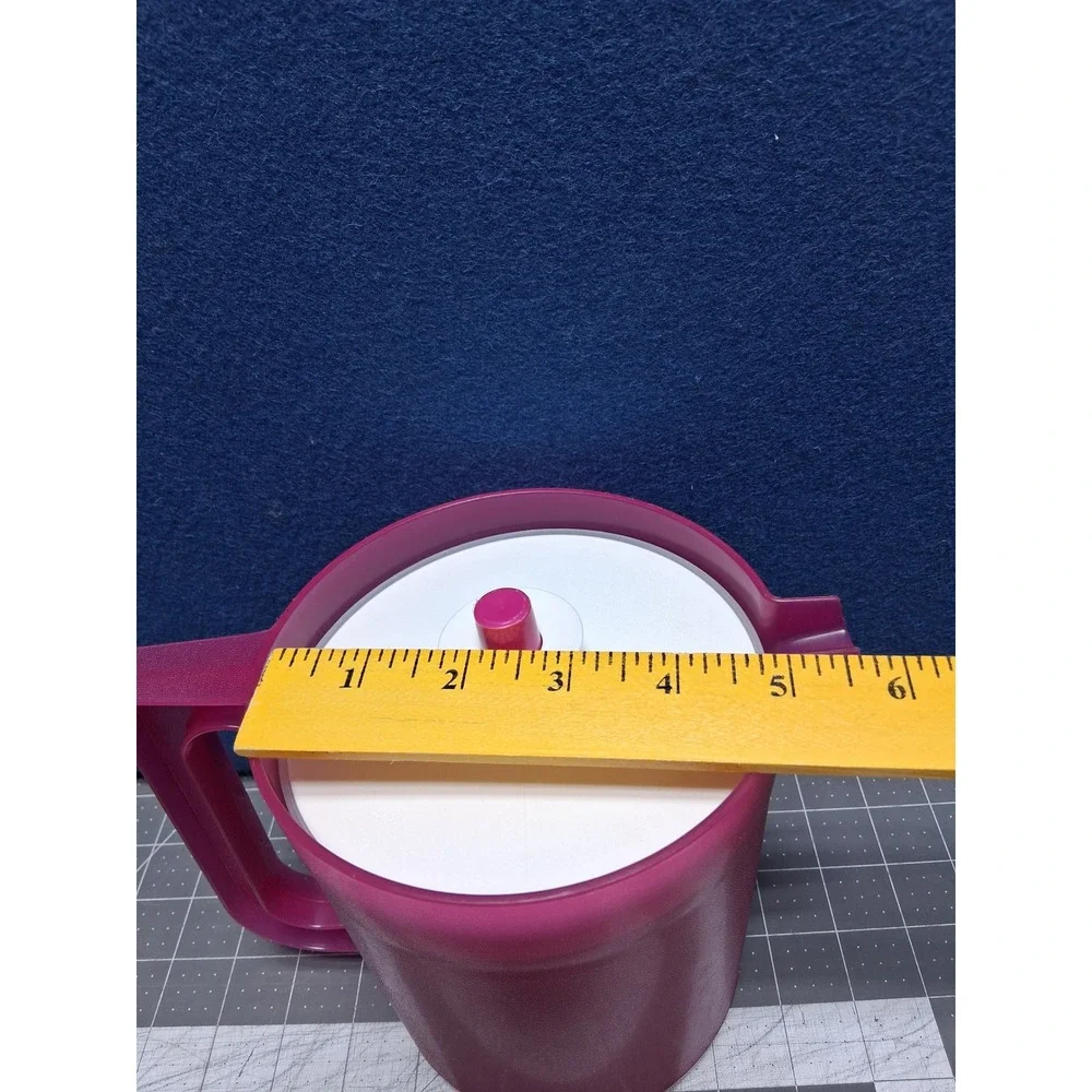 Tupperware Pitcher Pink Classic‎ Push Button Seal 1 Quart 1575 6